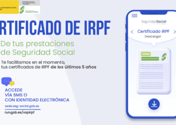 Descarga tu certificado de IRPF de las prestaciones de la Seguridad Social vía sms o con identificación electrónica