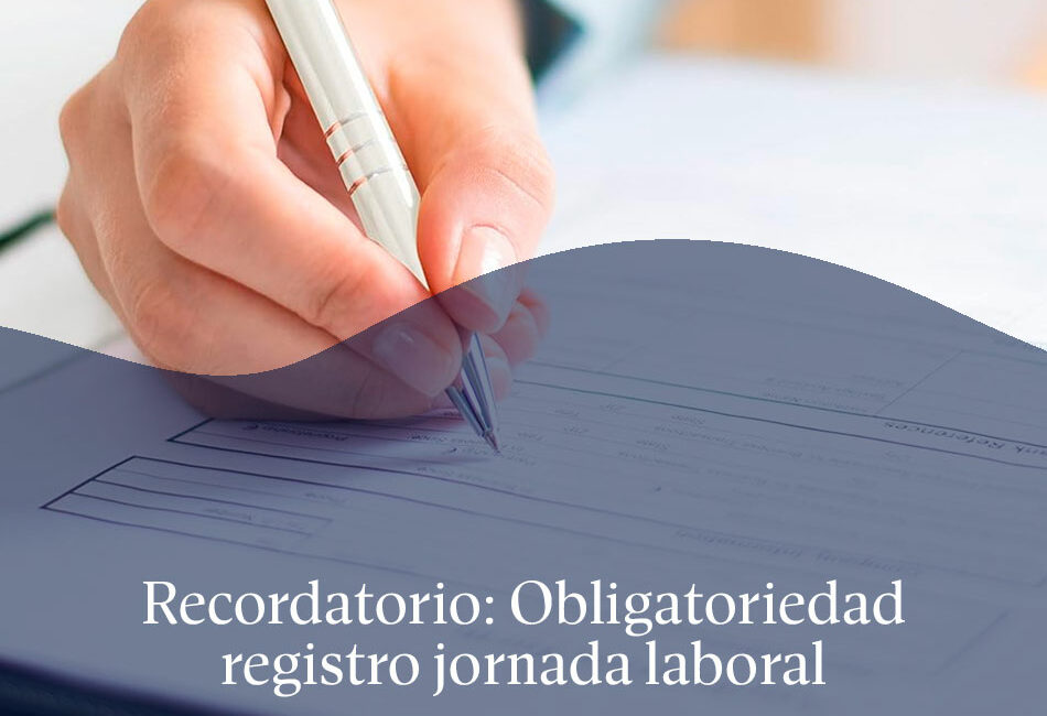 Registro jornada laboral