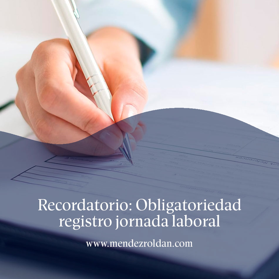 Registro jornada laboral