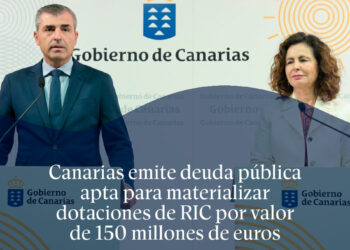 Canarias emite deuda pública apta para materializar dotaciones de RIC por valor de 150 millones de euros